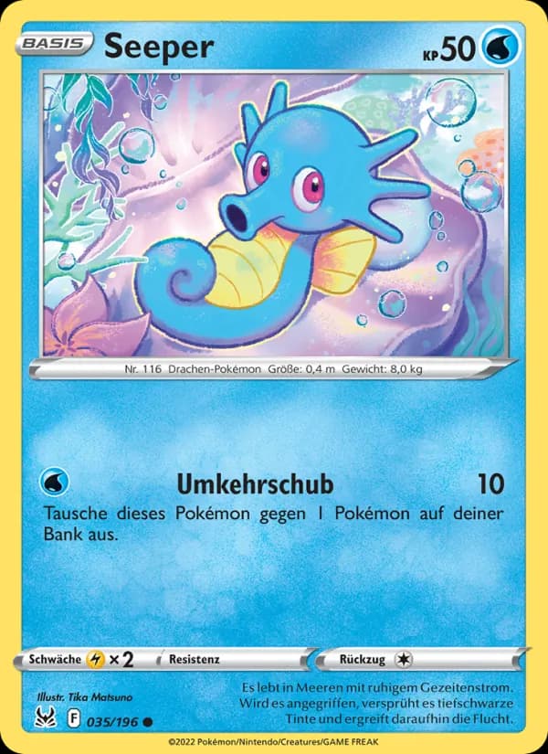 Seeper card in German