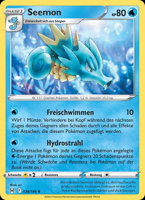 Seemon card in German