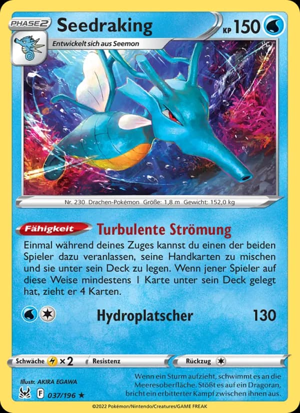 Seedraking card in German