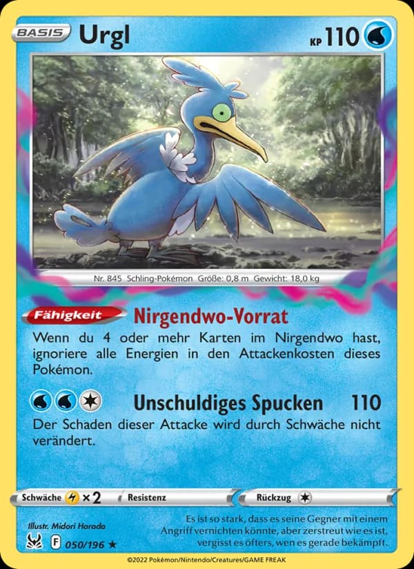 Urgl card in German
