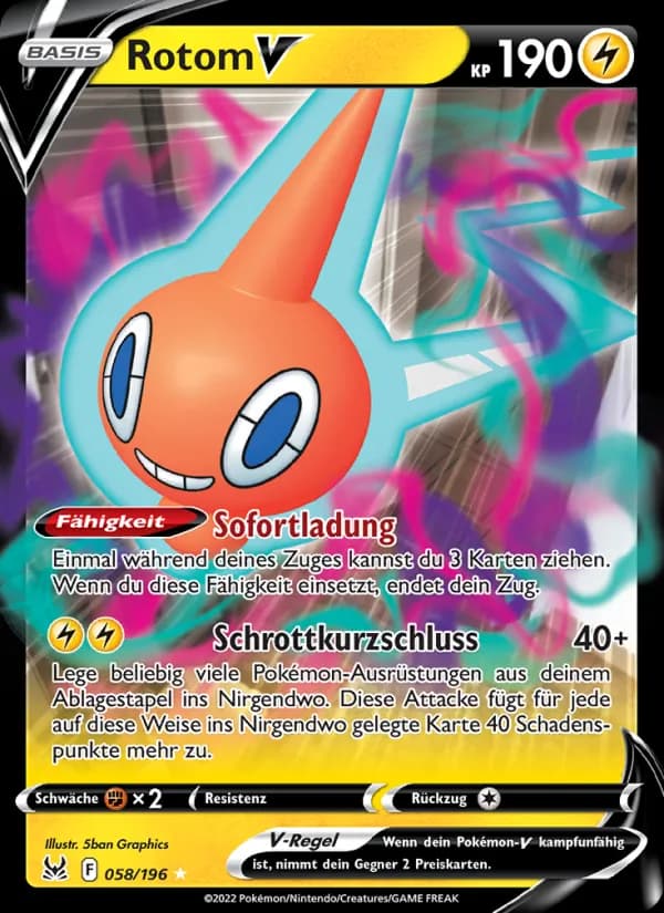 Rotom V card in German