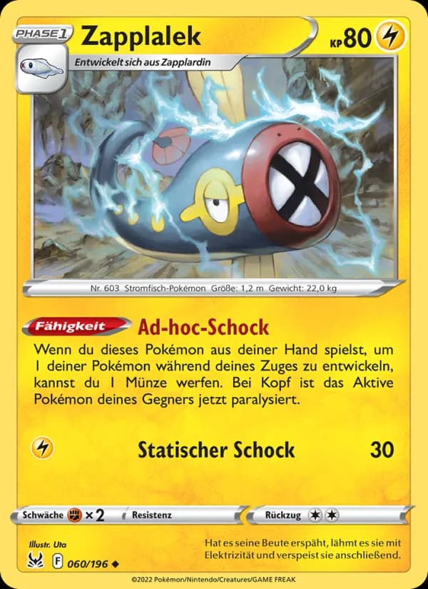 Zapplalek card in German