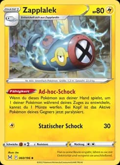 Zapplalek card in German