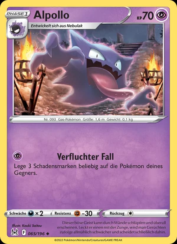 Alpollo card in German
