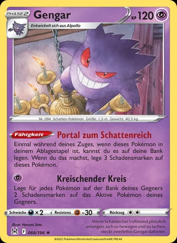 Gengar card in German