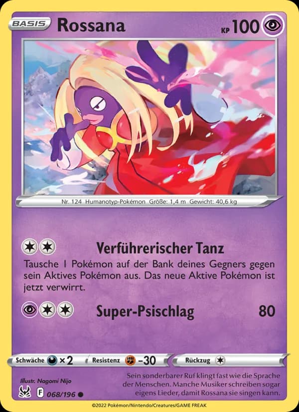 Rossana card in German