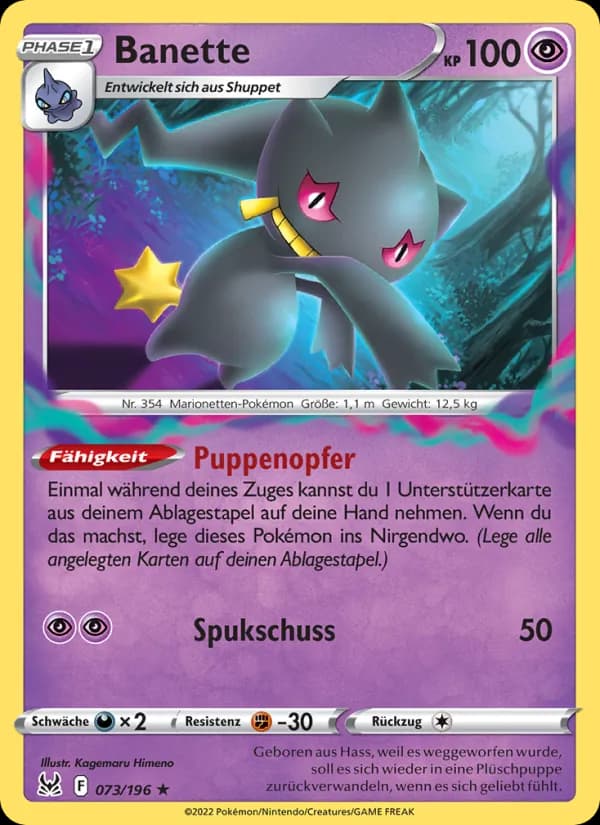 Banette card in German
