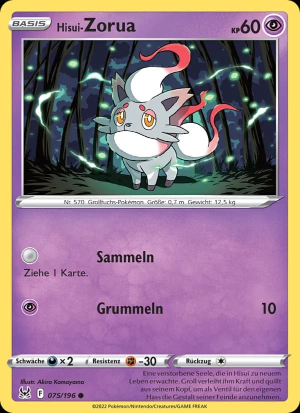 Hisui-Zorua card in German