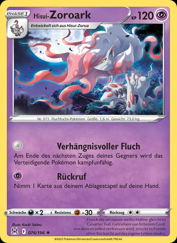 Hisui-Zoroark card in German