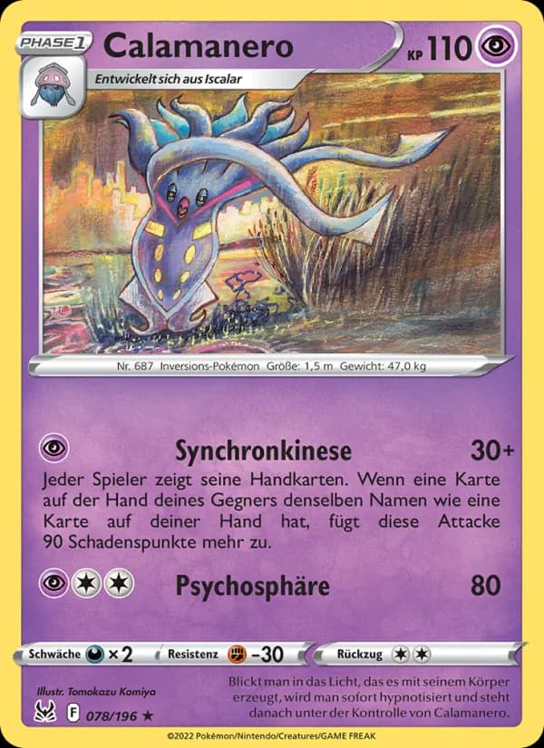 Calamanero card in German