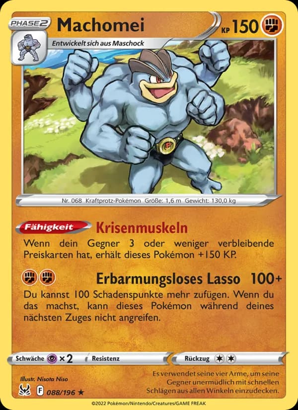 Machomei card in German