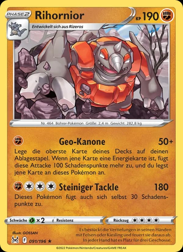 Rihornior card in German