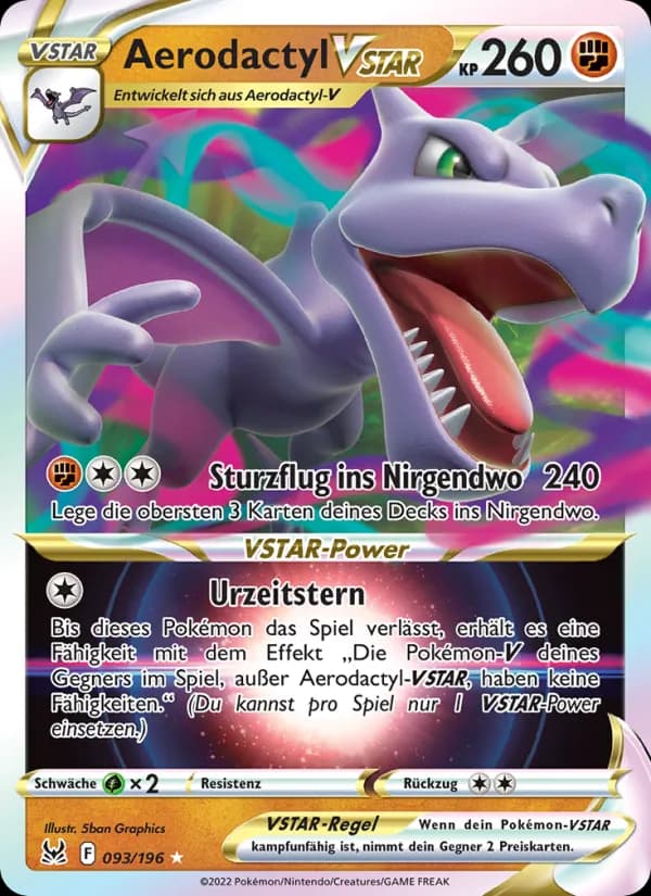 Aerodactyl VSTAR card in German