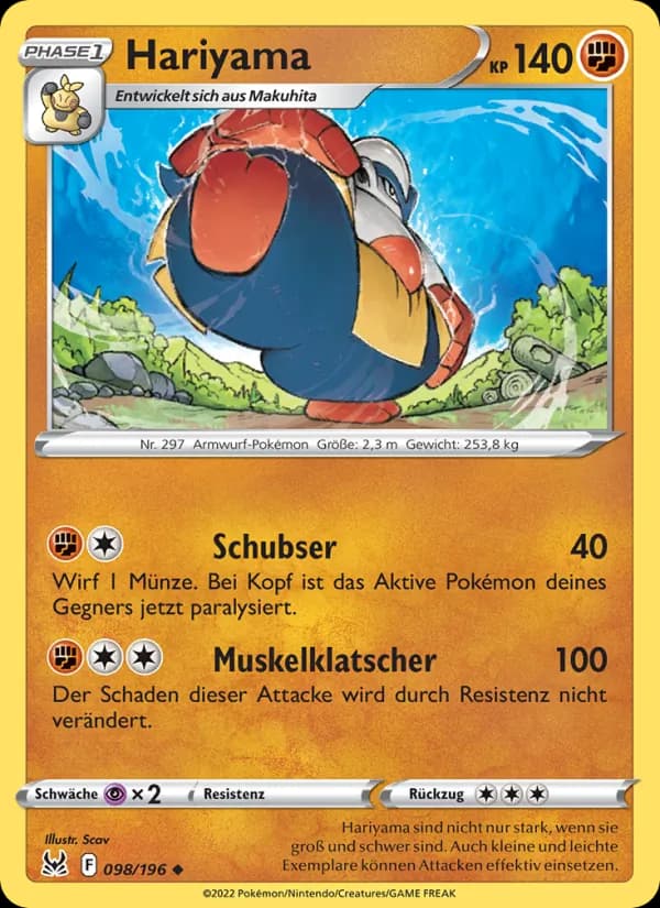 Hariyama card in German