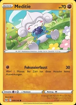 Meditie card in German