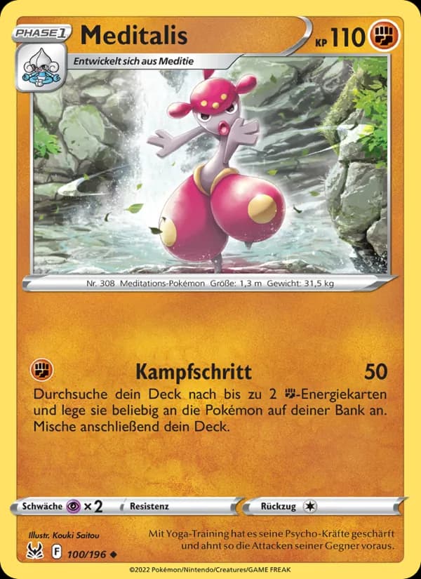 Meditalis card in German