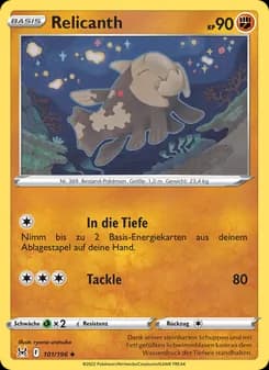 Relicanth card in German