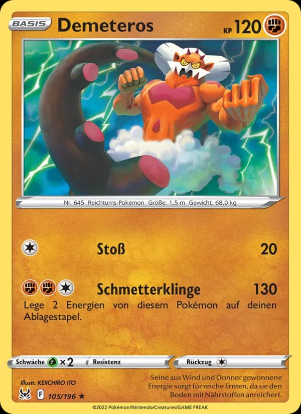 Demeteros card in German