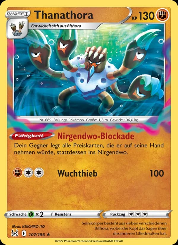 Thanathora card in German