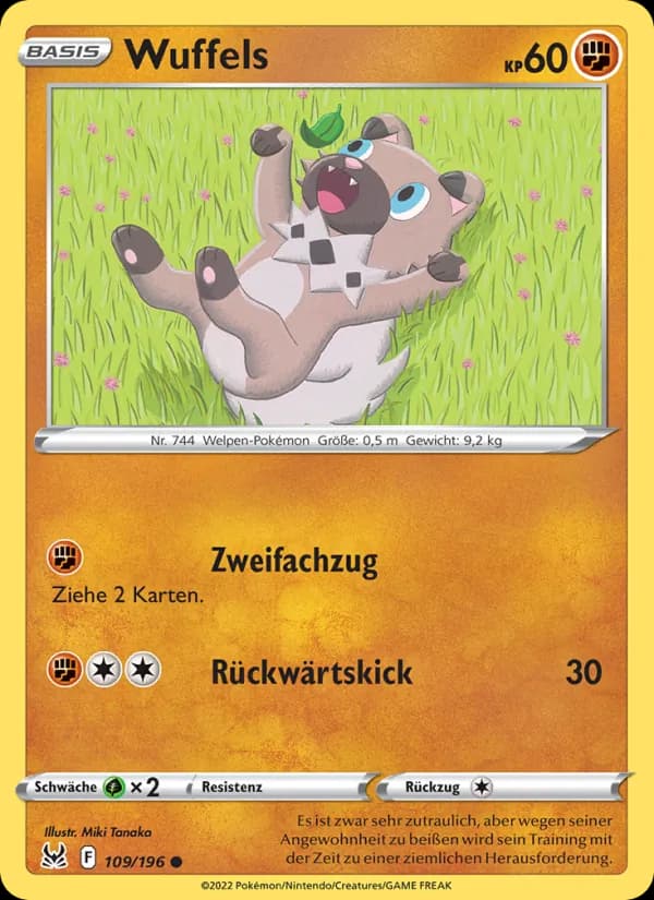 Wuffels card in German