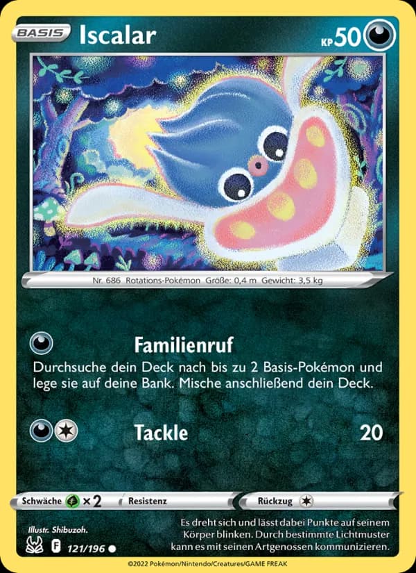 Iscalar card in German
