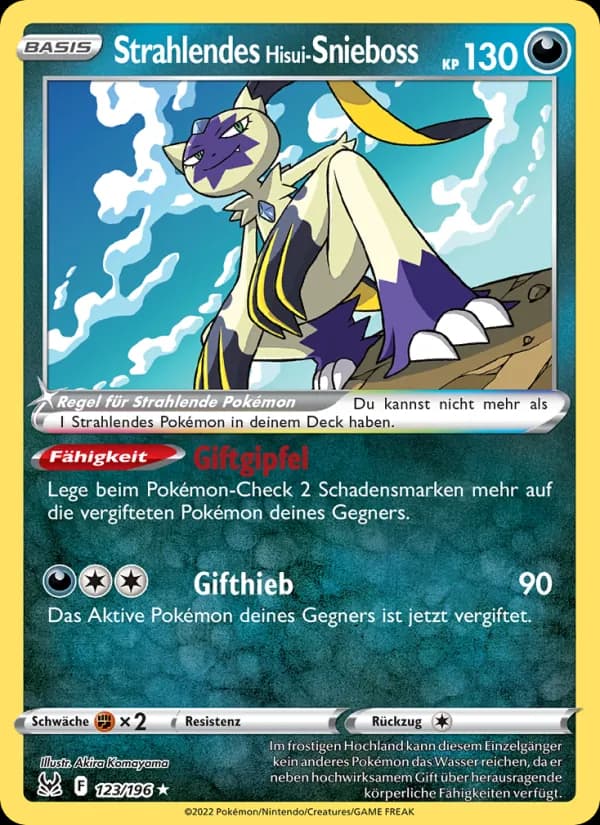 Strahlendes Hisui-Snieboss card in German