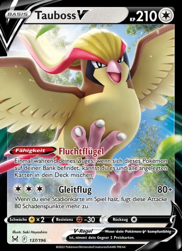 Tauboss V card in German