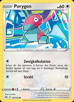 Porygon card in German