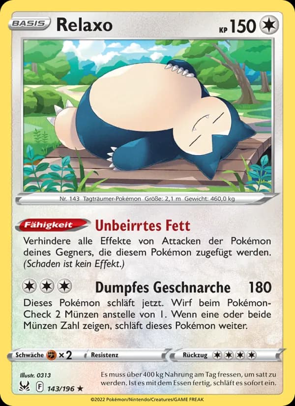Relaxo card in German