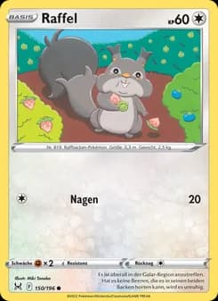 Raffel card in German