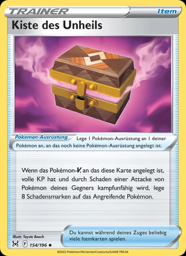 Kiste des Unheils card in German