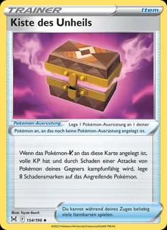 Kiste des Unheils card in German
