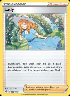 Lady card in German
