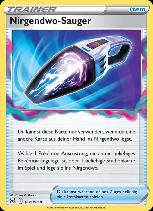 Nirgendwo-Sauger card in German