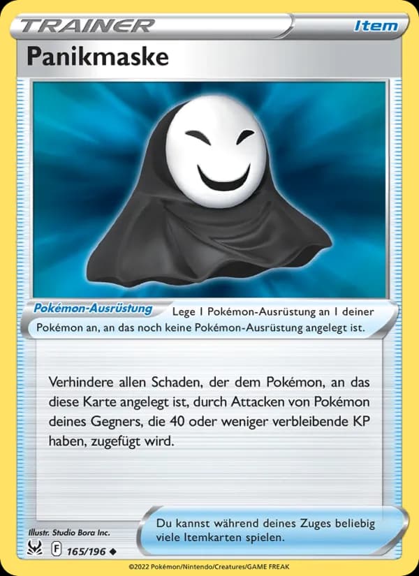 Panikmaske card in German