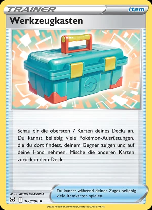 Werkzeugkasten card in German