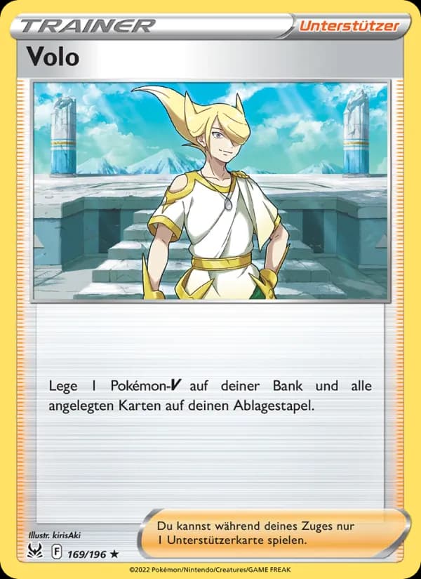 Volo card in German