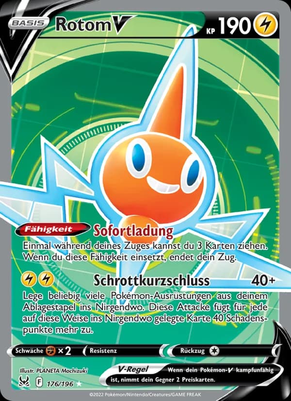 Rotom V card in German