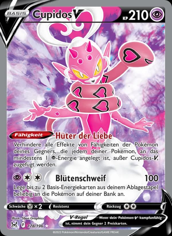 Cupidos V card in German