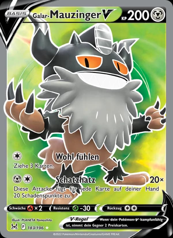 Galar-Mauzinger V card in German