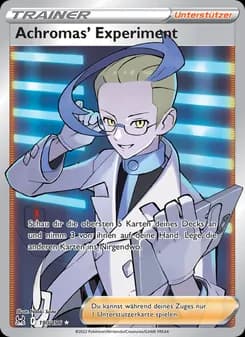 Achromas' Experiment card in German
