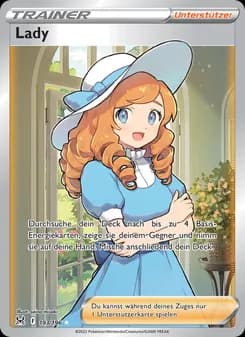 Lady card in German
