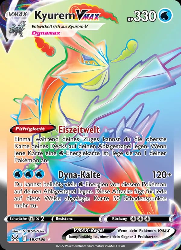 Kyurem VMAX card in German