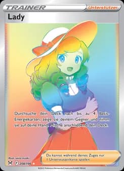 Lady card in German