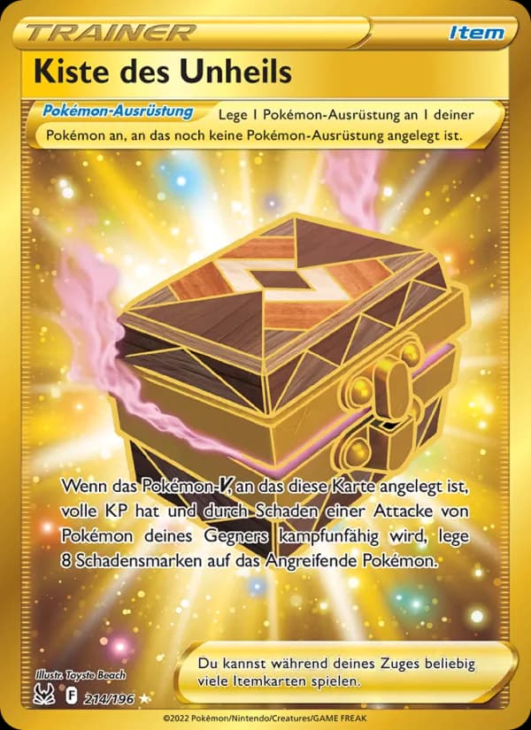 Kiste des Unheils card in German