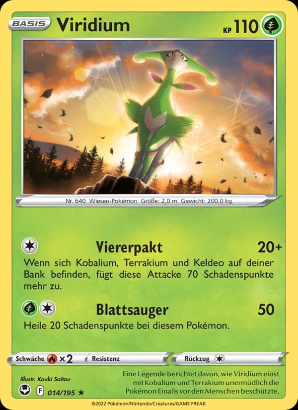 Viridium card in German