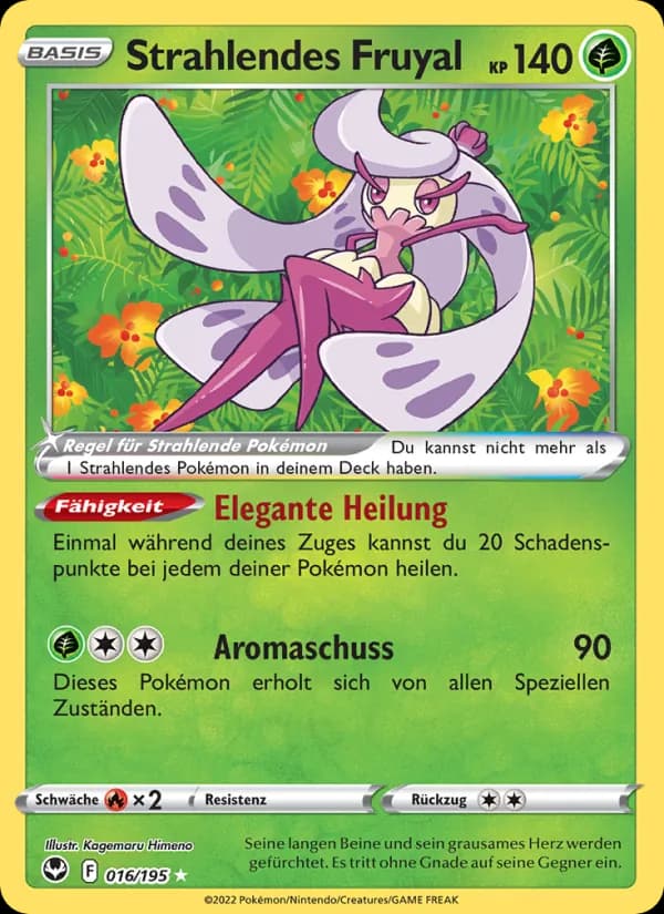 Strahlendes Fruyal card in German