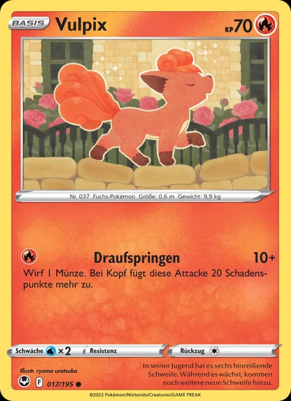 Vulpix card in German
