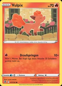 Vulpix card in German