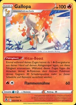 Gallopa card in German